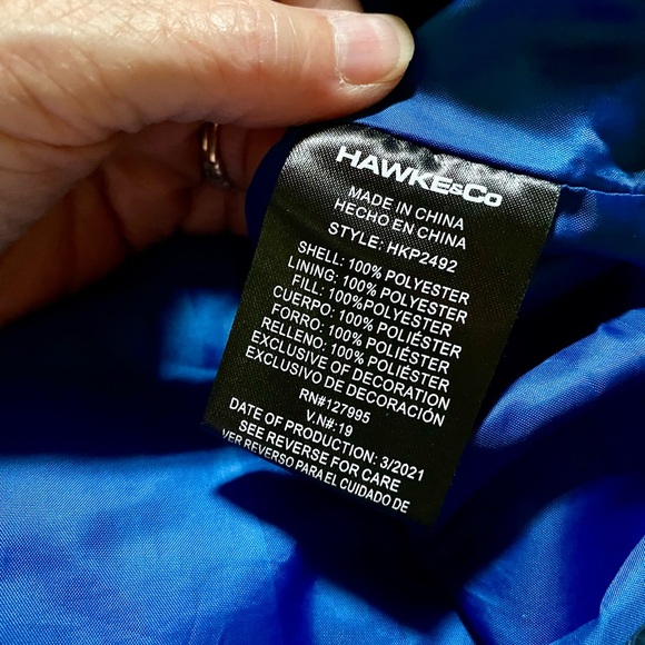 🔥Hawke & Co. Blue Diamond Quilted Puffer Jacket Coat🔥 - Picture 11 of 16